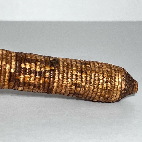 ETHIOPIAN HARARI BASKET / Single Coil Reed & Grass / Antique Pot Lid / Very Rare - Picture 7 of 12